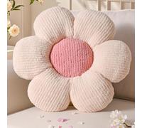 Yhoelata Cuscino Fiore, Cuscino a Forma di Fiore Crema Rosa, Cuscini Decorativi Divano, Fiori di Peluche, Cuscini Decorativo da Pavimento con Margherite, Cuscinos Letto per Bambini, 50 cm
