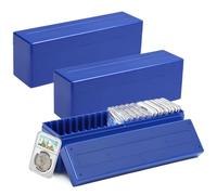 YHomU Confezione da 3 scatole portaoggetti con 20 scomparti, in plastica, per 60 lastre, compatibili con supporti PCGS NGC PMG