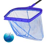 YHomU Generic - Retino per foglie in nylon per piscina e stagni di pesci, rastrello resistente per la pulizia dei detriti della piscina, con borsa a rete di grande capacità, per rimuovere le foglie