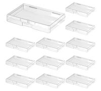 YHOMU Organizer trasparente per carte da gioco, scatole trasparenti per carte da gioco, custodia per mazzi da poker con chiusura a scatto, scatola di plastica per perline, gioielli, biglietti da