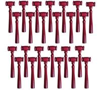 YHOMU Set Martelletto da Giudice in Legno Rosso, 25 Pezzi Bomboniere Halloween Finitura Lucida Elegante Design Aula di Giudizio Martello 11 Cm per Asta e Costumi Puntelli
