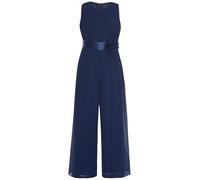 Yhong Tuta Intera Salopetta Lunga Bambina Principessa Elegante Jumpsuit da Cerimonia Senza Manica Romper Blu scuro 15-16 anni