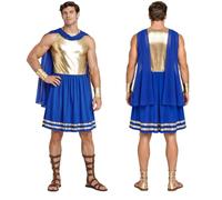 Yhong Uomo Costume Greco Per Uomini Toga Greca Re Antico Abito Da Halloween | Gonna Sopra Il Ginocchio,Design Cappa Spalla Attaccata,Costume Cosplay Ispirato Alla Mitologia,Eventi Della Chiesa,Feste Di