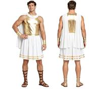 Yhong Uomo Costume Greco Per Uomini Toga Greca Re Antico Abito Da Halloween | Gonna Sopra Il Ginocchio,Design Cappa Spalla Attaccata,Costume Cosplay Ispirato Alla Mitologia,Eventi Della Chiesa,Feste Di