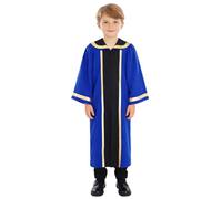 Yhong Vestiti Coro Bambini Abito Giudice Toga Lunga Maniche Lunghe Abito Giudice Bambine La Chiesa Il Cosplay Blu 13-14 anni
