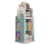 YHRJ Librerie per Bambini songmics Scaffale per Bambini Girevole per La Casa, Scaffale per Giocattoli da Terra per Asilo Nido, Scaffale A Forma di Piccola Casa, Facile Installazione (Color : Blue)