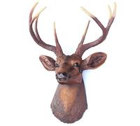 YHRJ Sculture da Parete Testa di Cervo da Parete Colorata,Scultura Dorata A Testa di Cervo retrò, Decorazione da Appendere al Muro di Simulazione del Soggiorno, Resina Ecologica, 4 Stili
