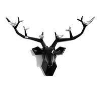 YHRJ Sculture da Parete Testa di Cervo da Parete Legno,Scultura Tridimensionale per Interni A Testa di Cervo, Regalo da Appendere A Testa di Animale Geometrico, Resina Ecologica, 3 Stili