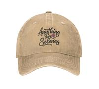 YHRYHYM Classico Qualsiasi Cosa per Selena Quintanilla Uomo Donna Berretto da Baseball Como La Flor Rose Distressed Cappello Lavato Outdoor Regolabile Snapback Essenziale per L'Estate