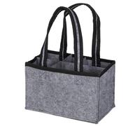 Yhsioaklo Borsa tote per 6 bottiglie di vino, borsa in feltro per il trasporto di bottiglie di vino, borsa riutilizzabile per viaggi e picnic, divisorio rimovibile incluso, standard, Refer to