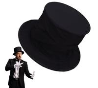 Yhsioaklo Cappello da mago | Cappello a cilindro | Cappelli primaverili da mago con scomparto segreto, cappellini per cosplay, feste e spettacoli comici per bambini, unisex