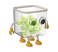 Yhsioaklo Contenitore per rifiuti desktop, trasparente, in ABS, per la scrivania, per bagno, camera da, dormitorio, aula, toilette