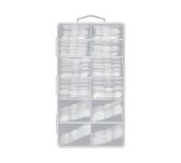 Yhsioaklo Forms for Acrylic Nails - 120 trasparenti con graduata | Forme doppie per unghie - per donne costruttori di dita delle mani finte bellezza cura personale casa