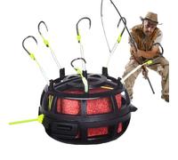 Yhsioaklo Ganci per carpa, trappola con gabbia per esche e ami per spigolo, reversibili da fondo per pescatori di pesce gatto nei fiumi e nei laghi