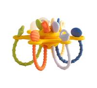 Yhsioaklo Giocattolo per Bambini - Cordino da Viaggio, Silicone Alimentare, Massaggiagengive in Strutturata Flessibile | per La Dentizione per Lo Sviluppo delle Abilità Motorie Educative