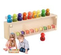 Yhsioaklo Gioco di memoria per bambini Coppie Trova, Giocattoli di percezione del colore interattivo, Ape Gioco di apprendimento dei colori, Gioco di apprendimento del legno per la casa asilo