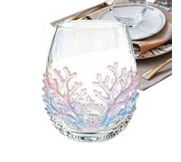 Yhsioaklo Glass Cups | 100ml Handcrafted Coastal Stemless Juice Drinkware