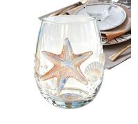 Yhsioaklo Glass Cups | 100ml Handcrafted Coastal Stemless Juice Drinkware