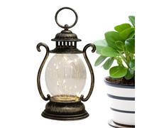 Yhsioaklo Lanterna LED - Lampade da comodino antiche - Mini lampada da parete per esterni lanterna retrò a batteria per Halloween Natale