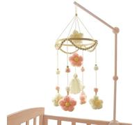 Yhsioaklo Lettino portatile in tessuto per la cameretta dei bambini, colorato ornamento rotante, giocattolo sensoriale per culla, camera da, finestra, parete