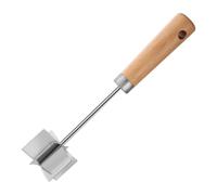 Yhsioaklo Meat Chopper | Stainless Steel Food Grinder | Ground Beef Chopper Tool con manico in legno | for Cooking Meal Prep Home Sausage Patty Makings