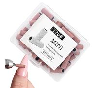 Yhsioaklo Mini abrasivi, 50 pezzi, per manicure compatti con scatola di immagazzinaggio, anelli abrasivi per la cura delle unghie, per feste in viaggio, a casa, a scuola e come regalo