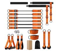Yhsioaklo Pilates Bar Kit with Resistance Bands | Exercise Equipment for Gym | Squats Workout Equipment for Home Gym Professionals Athletes Men Women Players Athletes ShouldersLegs
