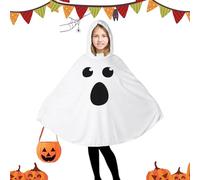 Yhsioaklo Poncho fantasma per bambini piccoli - Mantello fantasma con cappuccio per travestimenti di Halloween | Costume per feste a tema e opere teatrali | Carnevali e attività di gioco di ruolo