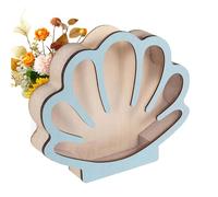 Yhsioaklo Robusta vetrina per conchiglie in legno, contenitore per collezioni di conchiglie e piccoli oggetti, organizer da viaggio, centrotavola per dormitorio, corridoio, studio, soggiorno