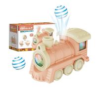Yhsioaklo Set di treni per bambini, treno per palle che soffia per bambini e ragazze, set educativo sensoriale con luce e suono per bambini, regalo di compleanno Natale attività interattiva di
