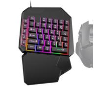 Yhsioaklo Tastiera a 1 mano, tastiera da gioco ergonomica, tastiera di gioco programmabile a una sola mano, tastiera di gioco del controller mobile, tastiera per telefoni cellulari, controller di