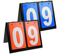 YHSKJHCD 2 Pezzi Tabellone Segnapunti, 0-99 Cifre Portatili Flip Scoreboard, Tabelloni Segnapunti Portatili Digitali per Basket Badminton Calcio