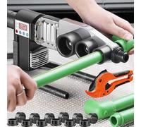 YhsPkh Saldatrice per Fusione di Tubi,Saldatrice Hot Melter,con Display Digitale/Kit Scatola Forbici, Macchina per Fusione a Caldo per Tubi dell'Acqua,per Saldare Tubi Ppr/PE/Pp(20-32Mm),63#