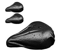 YHT - Set di 3 coprisella impermeabile impermeabile per bicicletta, resistente all'acqua e alla polvere, con elastico, impermeabile e antipolvere, per viaggi e viaggi, colore: nero