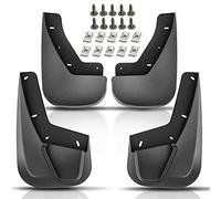 YHTAUTO Set of 4 Mud Flaps Splash Guards Accessories Replacement for Cadillac Escalade 2007-2014 Chevrolet Tahoe GMC Yukon Sport Utility, Front and Rear LH RH, Black