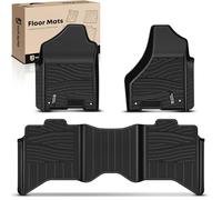 YHTAUTO Tappetini automobilistici TPE Set completo fodere di ricambio per Ram 1500 09-18 e Ram 2500/3500 10-18 e 19-21 Ram Classic Crew Cab| w/Auto Trans., protezione per tutte le condizioni atmosferiche Tappetini auto su misura
