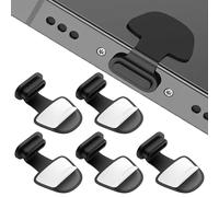 YHTCC 5 tappi antipolvere per iPhone, tappi antipolvere di tipo C con adesivo anti-smarrimento, protezione per porta di ricarica per iPhone, tappo antipolvere per iPhone 15 e 16 e la maggior parte dei