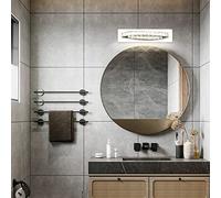 YHTlaeh Lampada da specchio a LED 15 W 1080 lumen 4000 K con cristalli IP44 impermeabile 230 V cromata (50cm, Cromo)