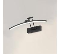 YHTlaeh LED Specchio Lampada 10W 720 Lumen Bagno Bianco Neutro 4000K IP44 Impermeabile No Flicker 230V (Nero, 40CM)