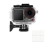 YHTSPORT Custodia Impermeabile 60m/196ft per Dji Osmo Action 5 Pro/4/3 con 6 Inserti Antiappannamento - Protezione Subacquea con Accessori per Fotocamera
