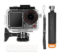 YHTSPORT Custodia impermeabile compatibile con DJI Osmo Action 5 Pro/Action 4/Action 3 + manico galleggiante + 6 inserti anti-appannamento + clip di montaggio rapido