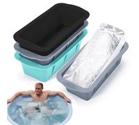 Yhuasia 3 Pezzi Extra Grande-Stampi per Ghiaccio, Silicone Grande Blocco di Ghiaccio Moulds, 2,2lb Cubetti di Ghiaccio Riutilizzabili, Cubetti di Ghiaccio per Cubetti Ghiaccio e Ghiaccio per Cocktail