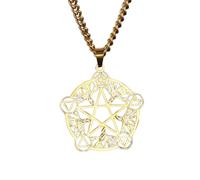 YHVLSOLHU Amuleto della collana della strega nel penttagramma Wicca per l'eternità e gioielli con simboli religiosi pagani dell'infinito
