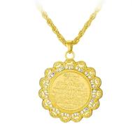 YHVLSOLHU Ciondolo runico arabo musulmano alla moda Collana per donne Islam Amuleto religioso Accessori per feste