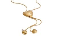 YHVLSOLHU Collana a gocce lunghe con una catena d'amore a cuori lucidi, regalo romantico e attraente per gioielli