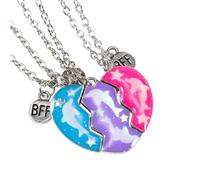 YHVLSOLHU Collane magnetiche a forma di cuore di delfino per donne migliori amiche di moda con cuciture spezzate con il cuore spezzato Gioielli BFF