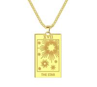 YHVLSOLHU La Collina delle Carte dei Tarocchi Stella Ciondolo Amuleto Donna Gioielli Arcano Maggiore Festa dei Tarocchi Regalo