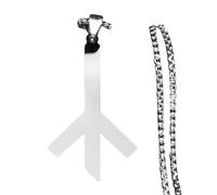YHVLSOLHU Lettere di Rune della Morte Nordiche Vichinghi Collana Collane Algiz Psiche Long Gioielli collares de acero inoxida