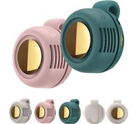 YHWABOICE Ventilatore portatile ricaricabile, silenzioso, mini ventole a vortice per ventaglio con clip in vita, 3 velocità, ventilatore da collo a mani libere da appendere in vita ventole senza lama