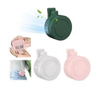 YHWABOICE Ventilatore portatile ricaricabile, silenzioso, mini ventole a vortice per ventaglio con clip in vita, 3 velocità, a mani libere, da appendere alla vita, senza lama (3 pezzi)